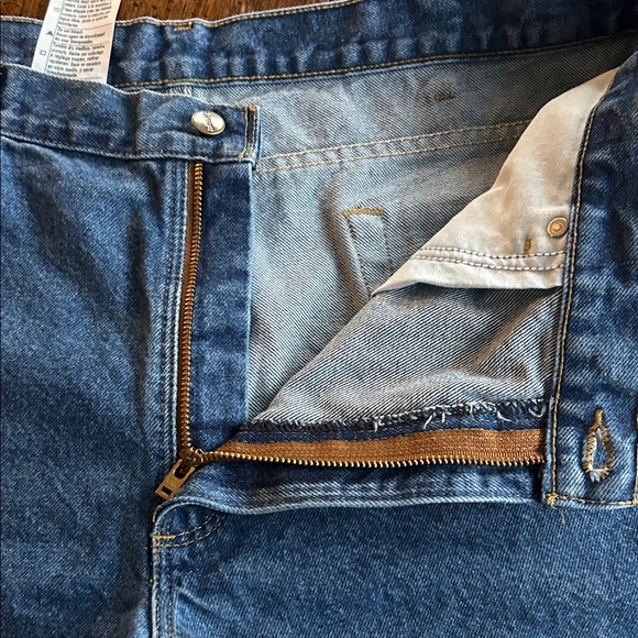 Carhartt Blue Denim Frayed Shorts Unisex 40 EUC - Picture 7 of 8